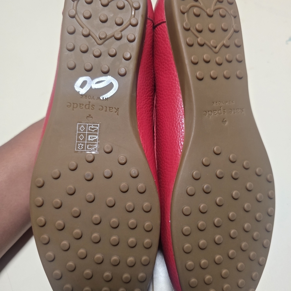 Kate Spade Red Leather Loafers - Picture 5 of 8